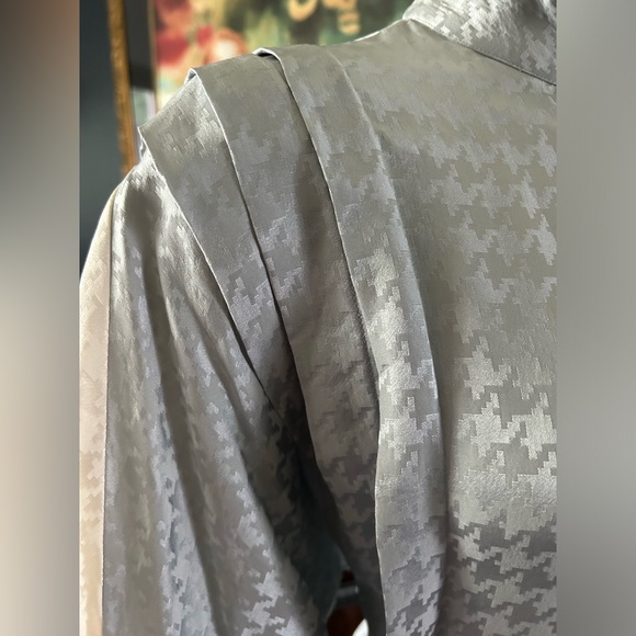 Silk Houndstooth Francesca Dress AS IS - Picture 4 of 9